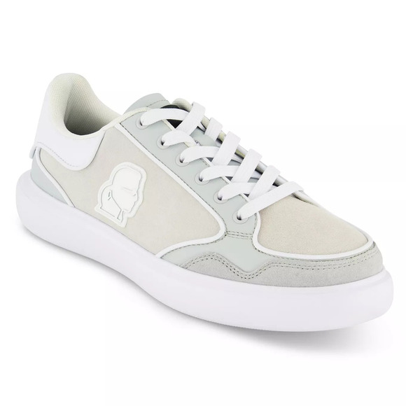 Karl Lagerfeld Side Patch Court Low Top Sneakers Size US 8.5M Mint Green Beige